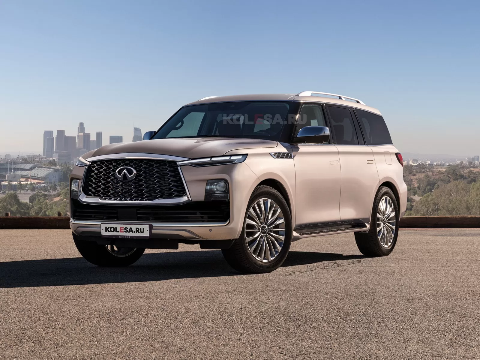 الصور التوقعية للجيل القادم من سيارة انفينيتي QX80 بقوة قد تتخطي الـ 400 حصان