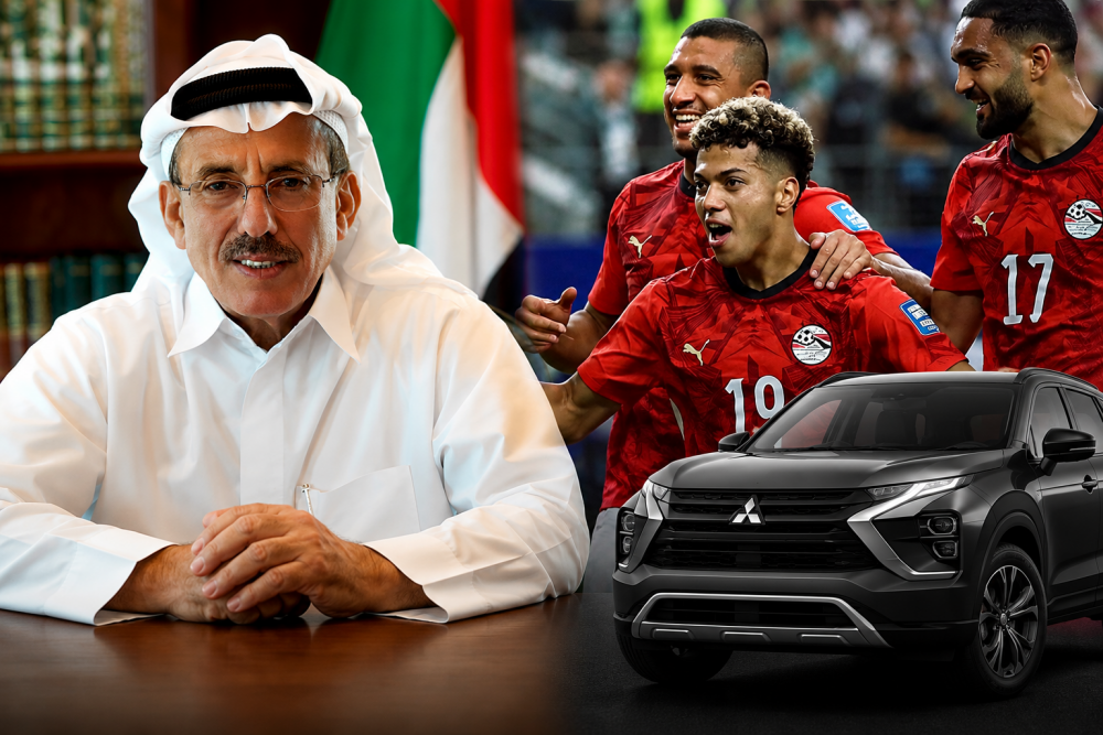 سيارات ميتسوبيشي هدية من مجموعة الحبتور لبعثة منتخب مصر